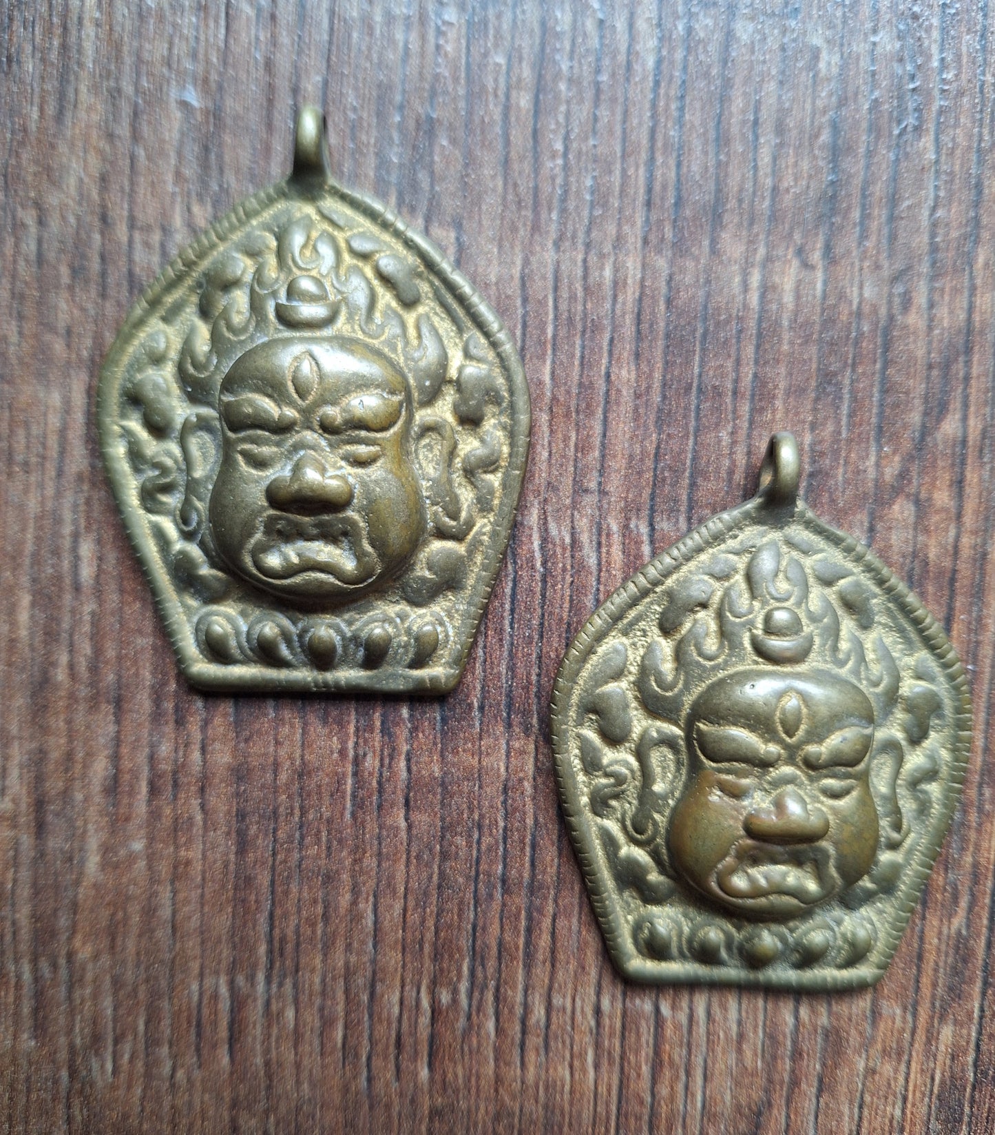 Vintage bronze pendant Mahakala