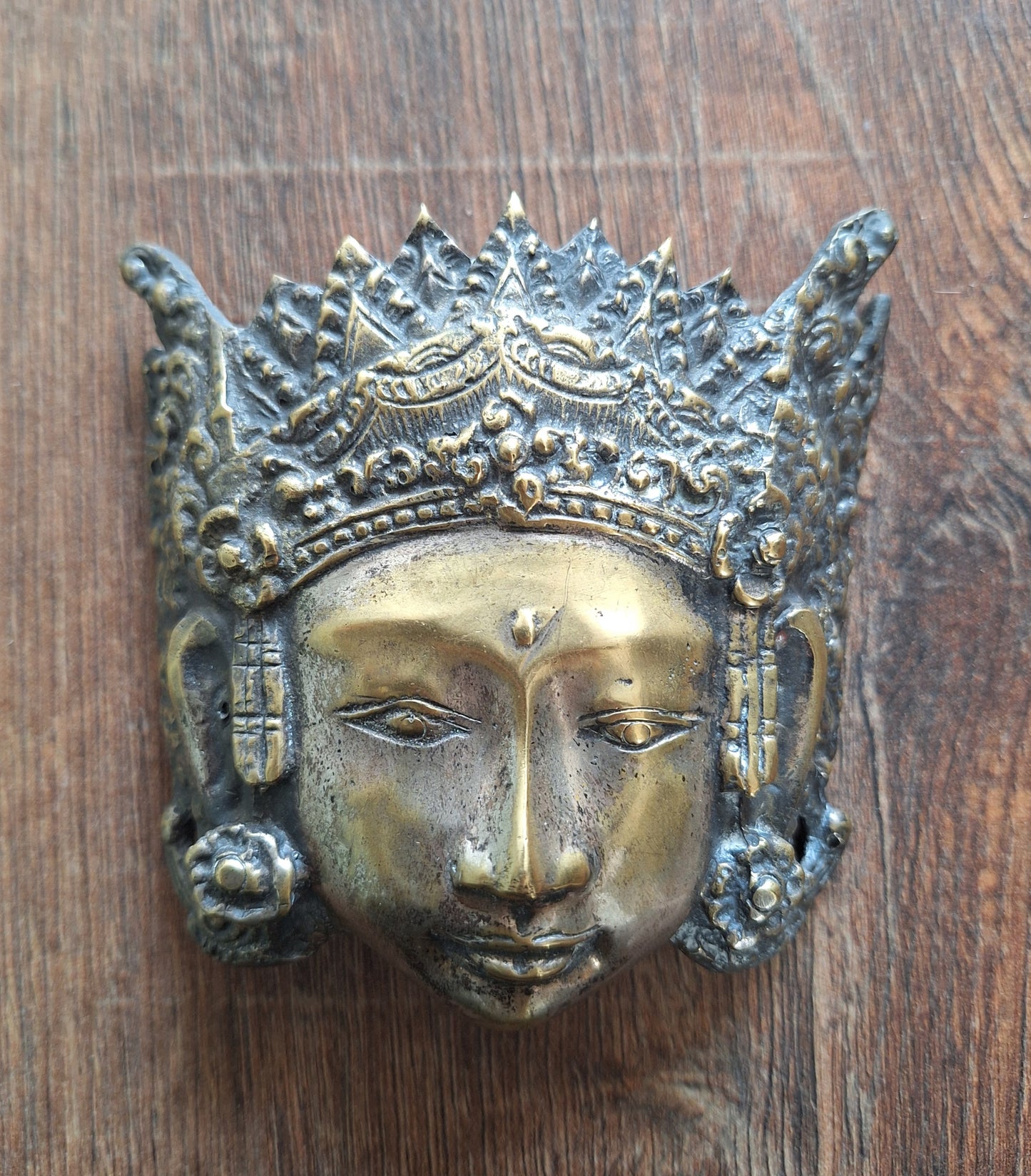 Vintage brass Tara mask
