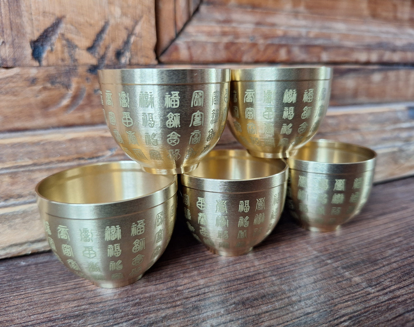 Stainless steel offering bowl Hundred Blessings