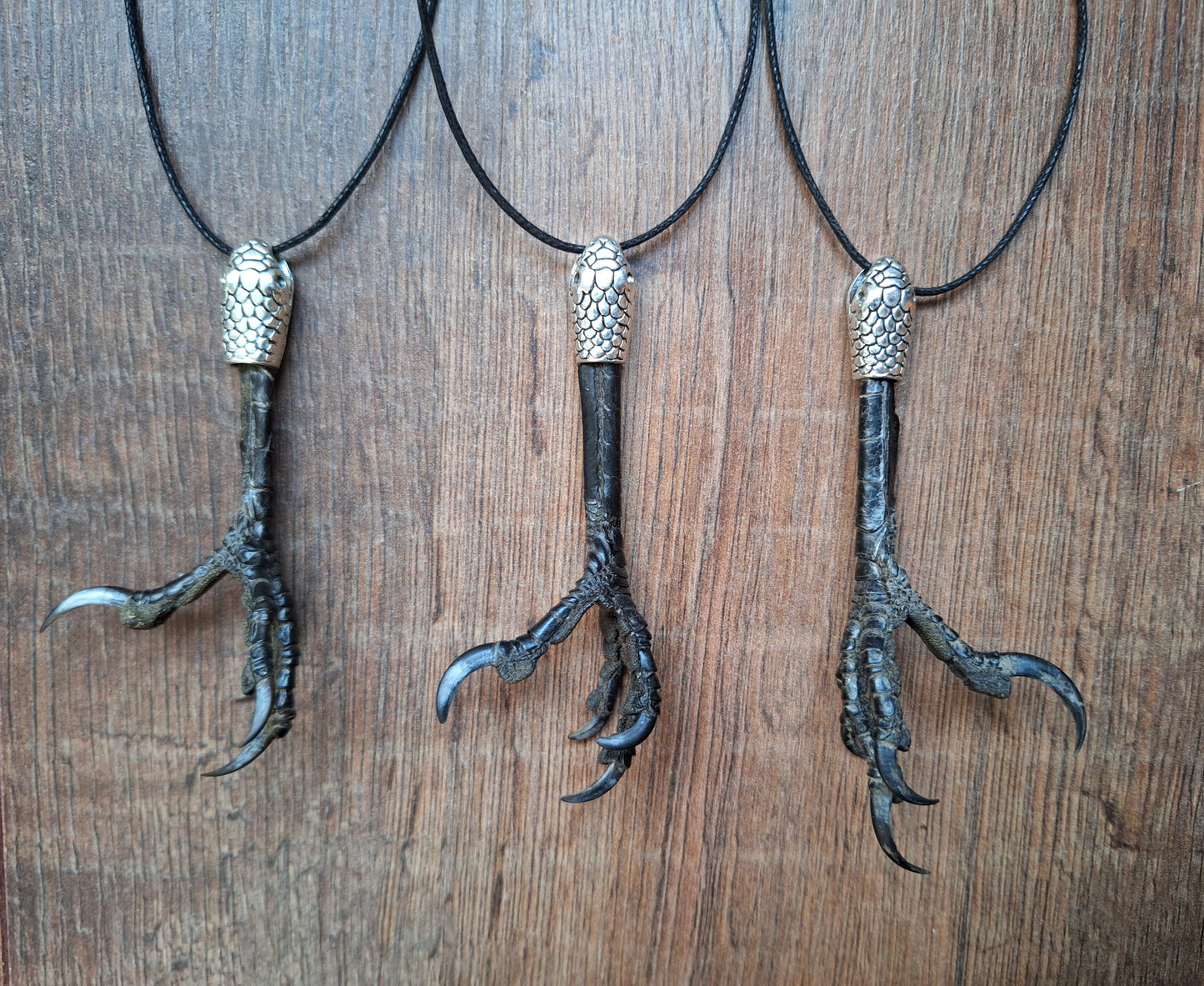 Crow claw amulet necklace