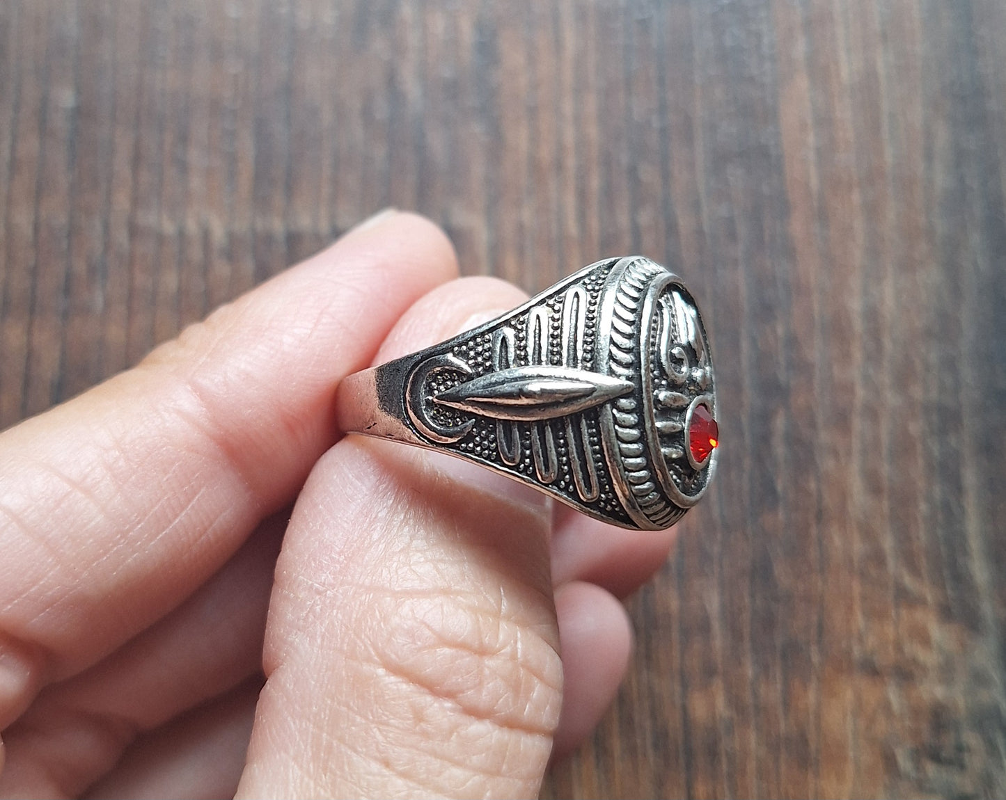 Alpaca metal ring Shiva