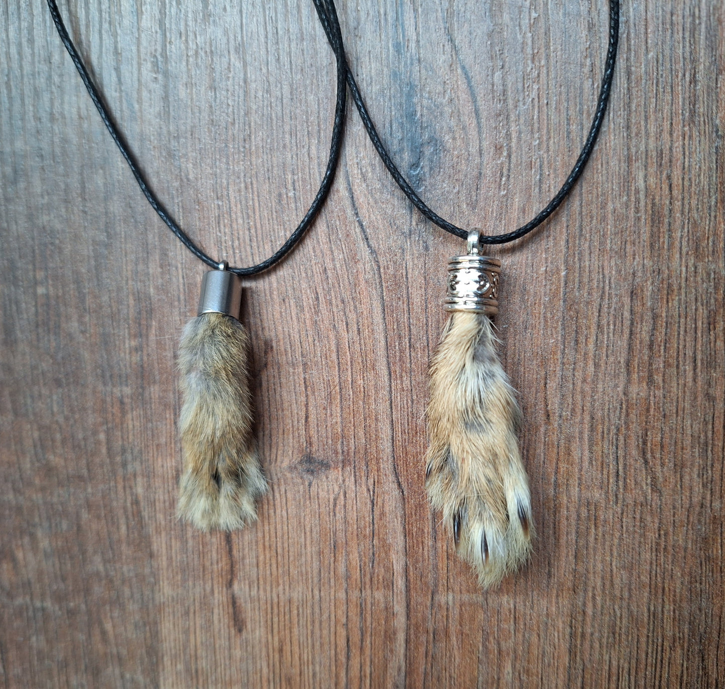 Hare paw amulet necklace