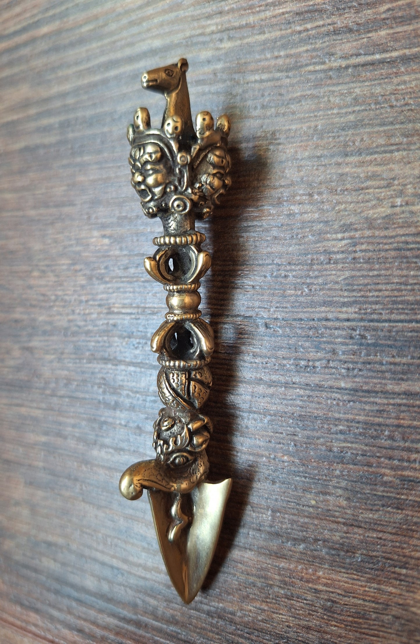 Small brass phurba
