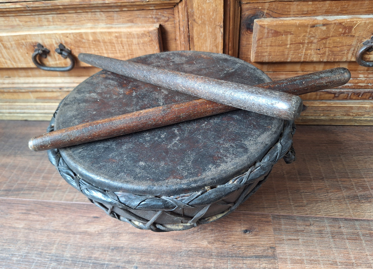 Old African traditional coptic church drum