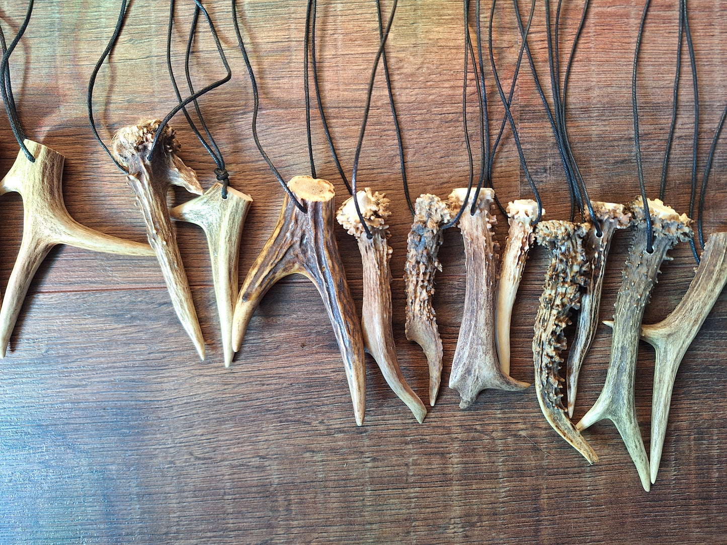 Roe deer antler necklaces
