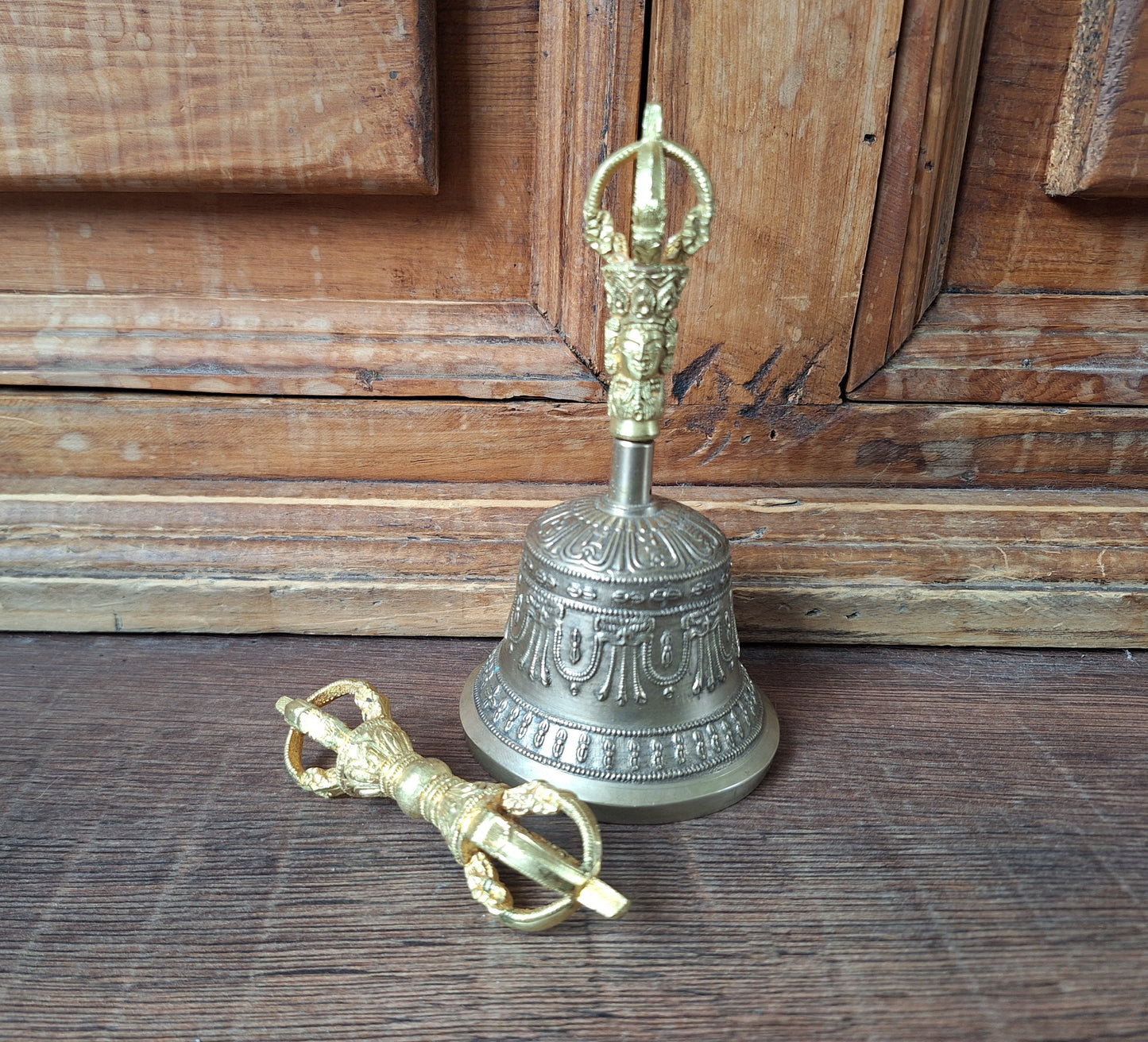 Tibetan buddhist bell and dorje set
