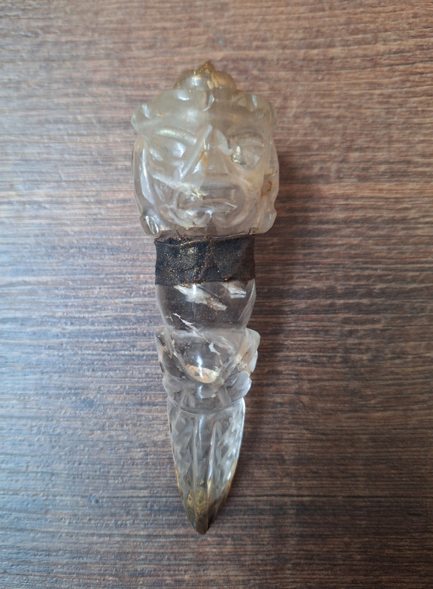 Vintage quartz crystal phurba #4
