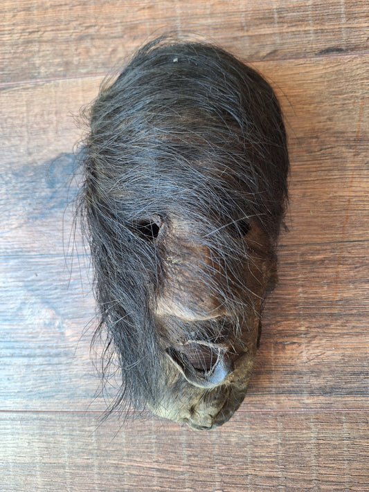 Old Nepalese yak hide mask #5