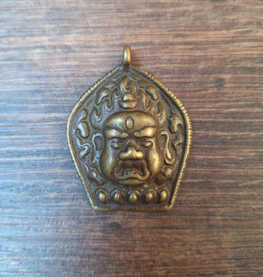 Old bronze Mahakala pendant