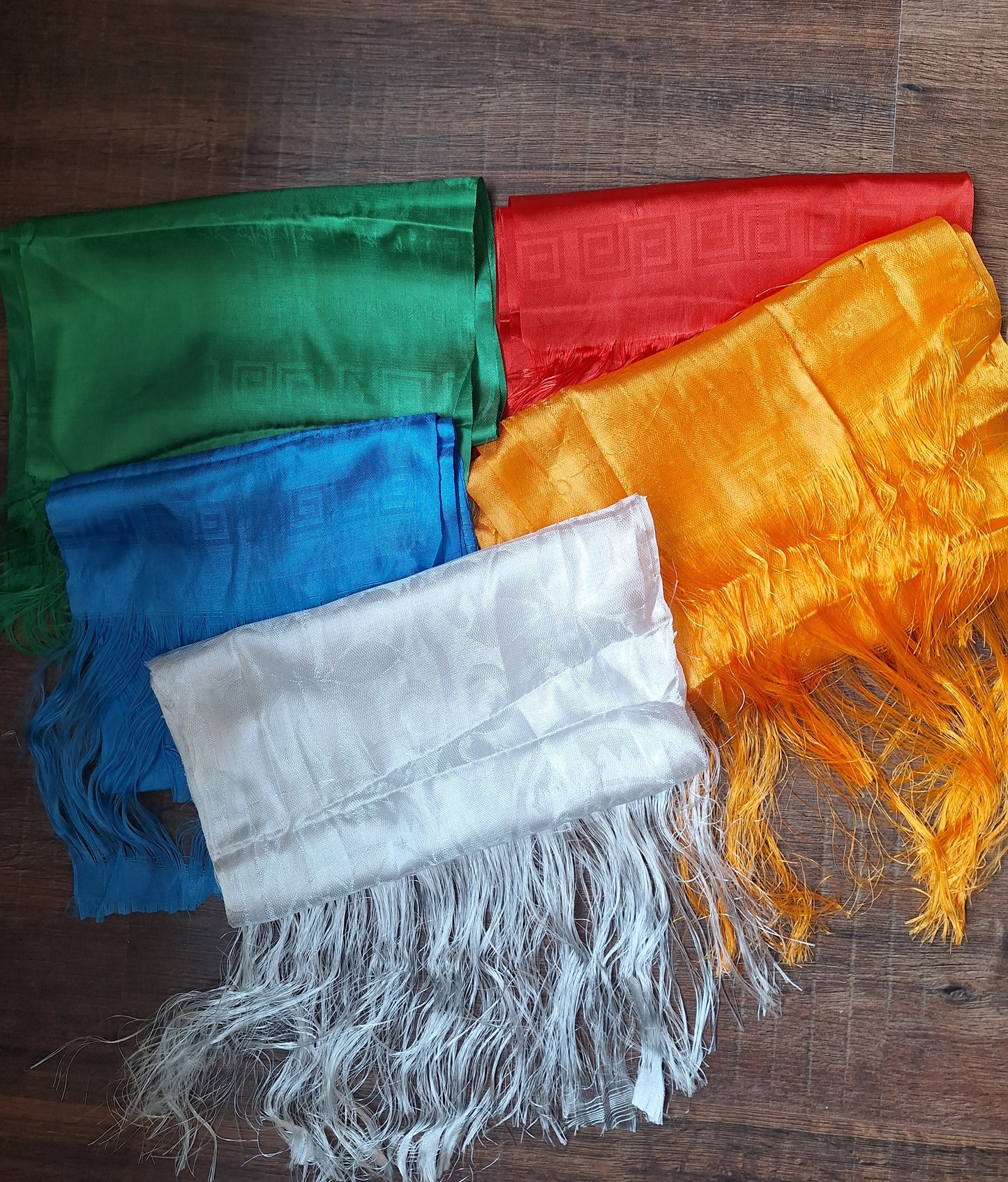 Khadak offering scarves, set of 5