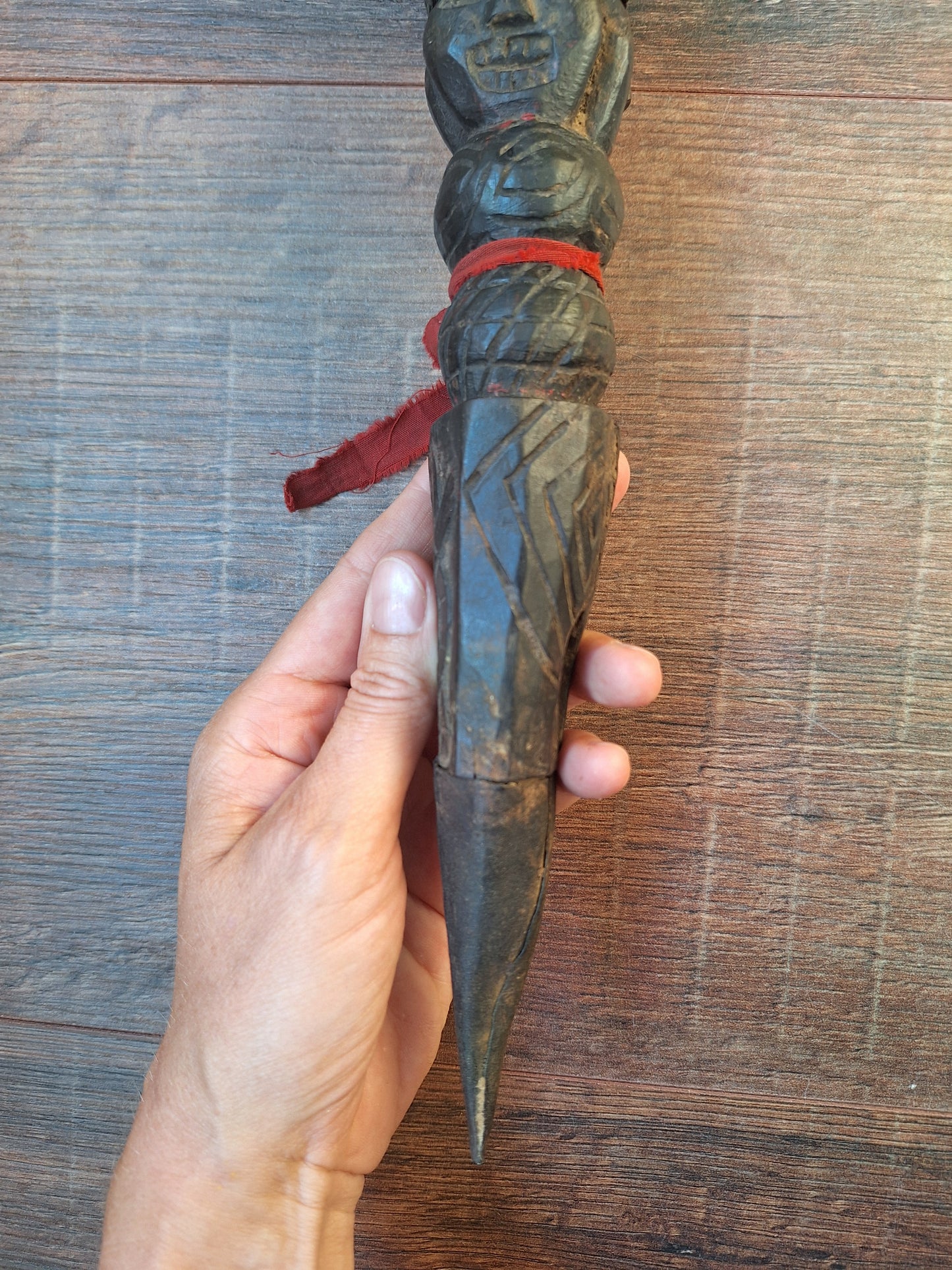Antique wooden phurba #56