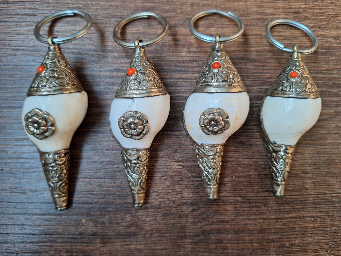 Conch shell keychains