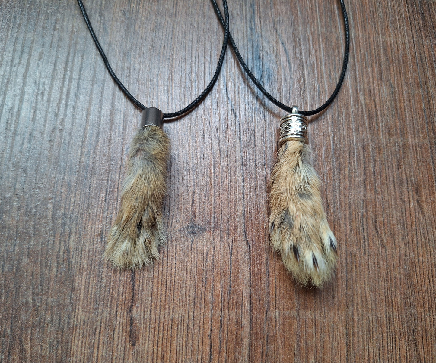 Hare paw amulet necklace