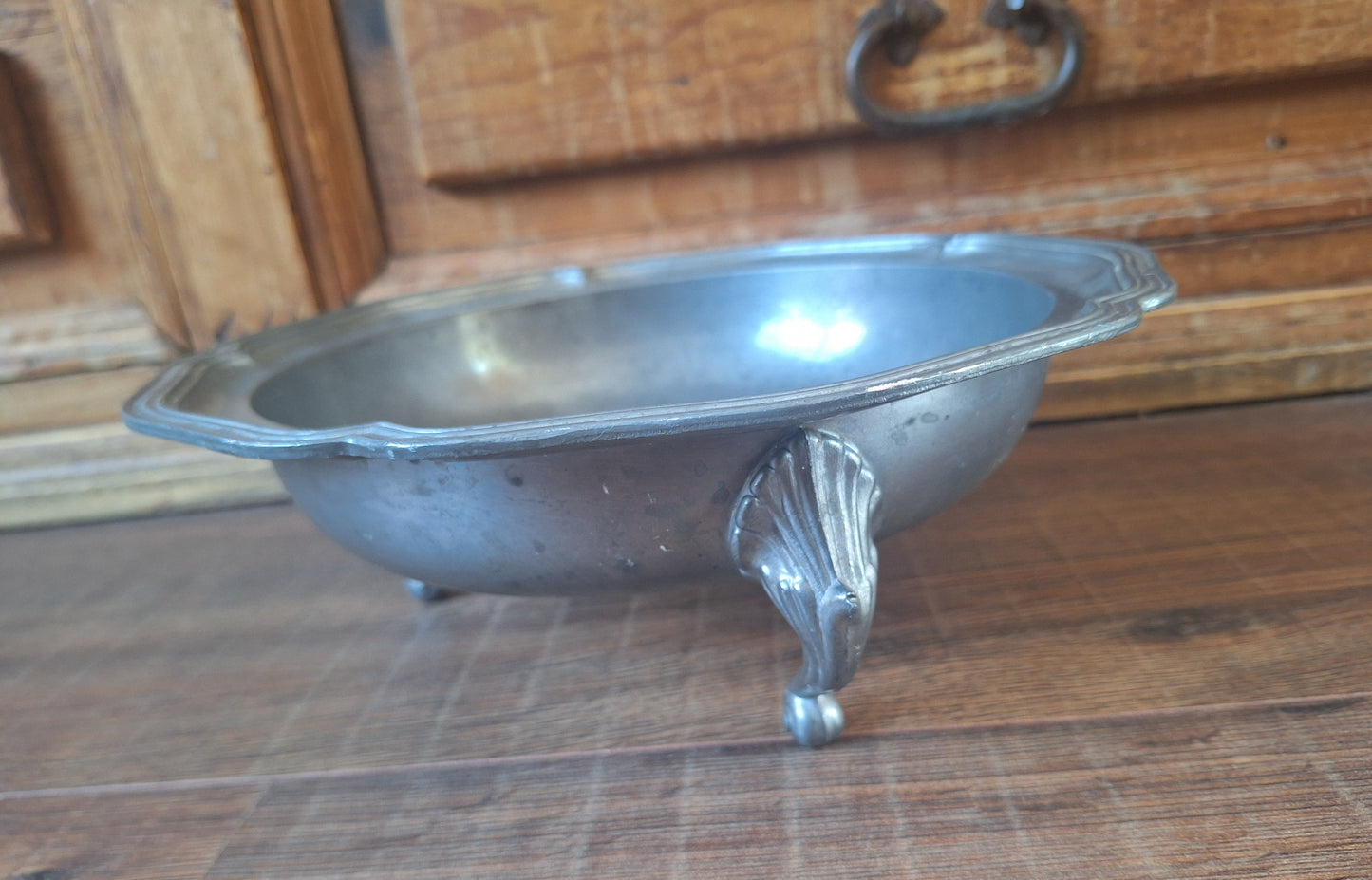 Vintage pewter bowl for burning incense or herbs #3