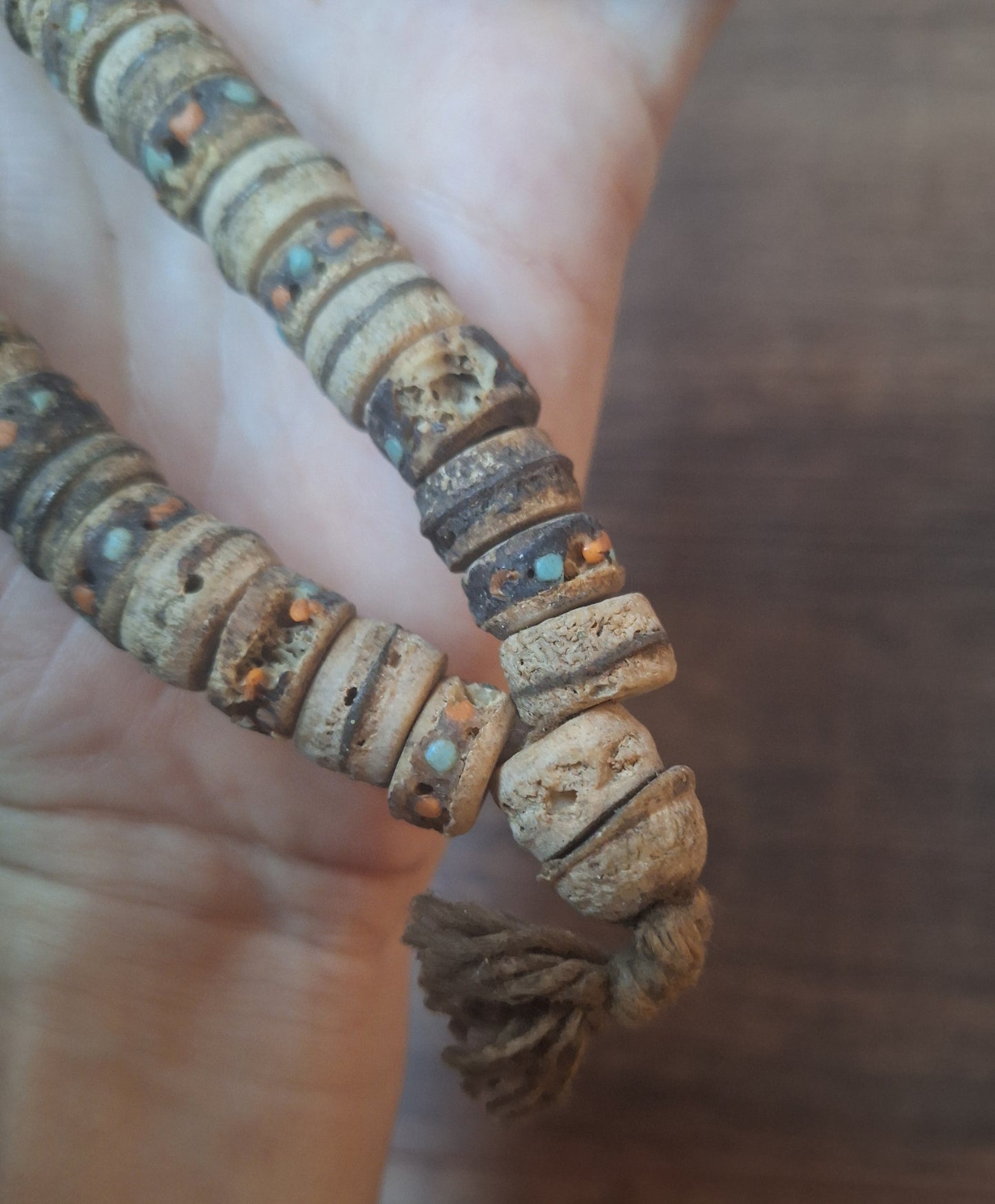 Old yak bone kapala mala