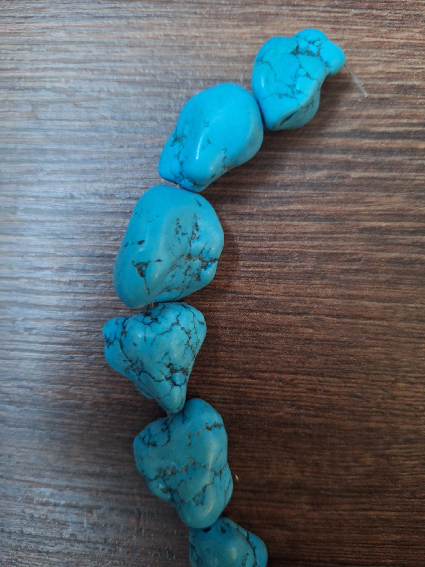 Blue howlite bead strand
