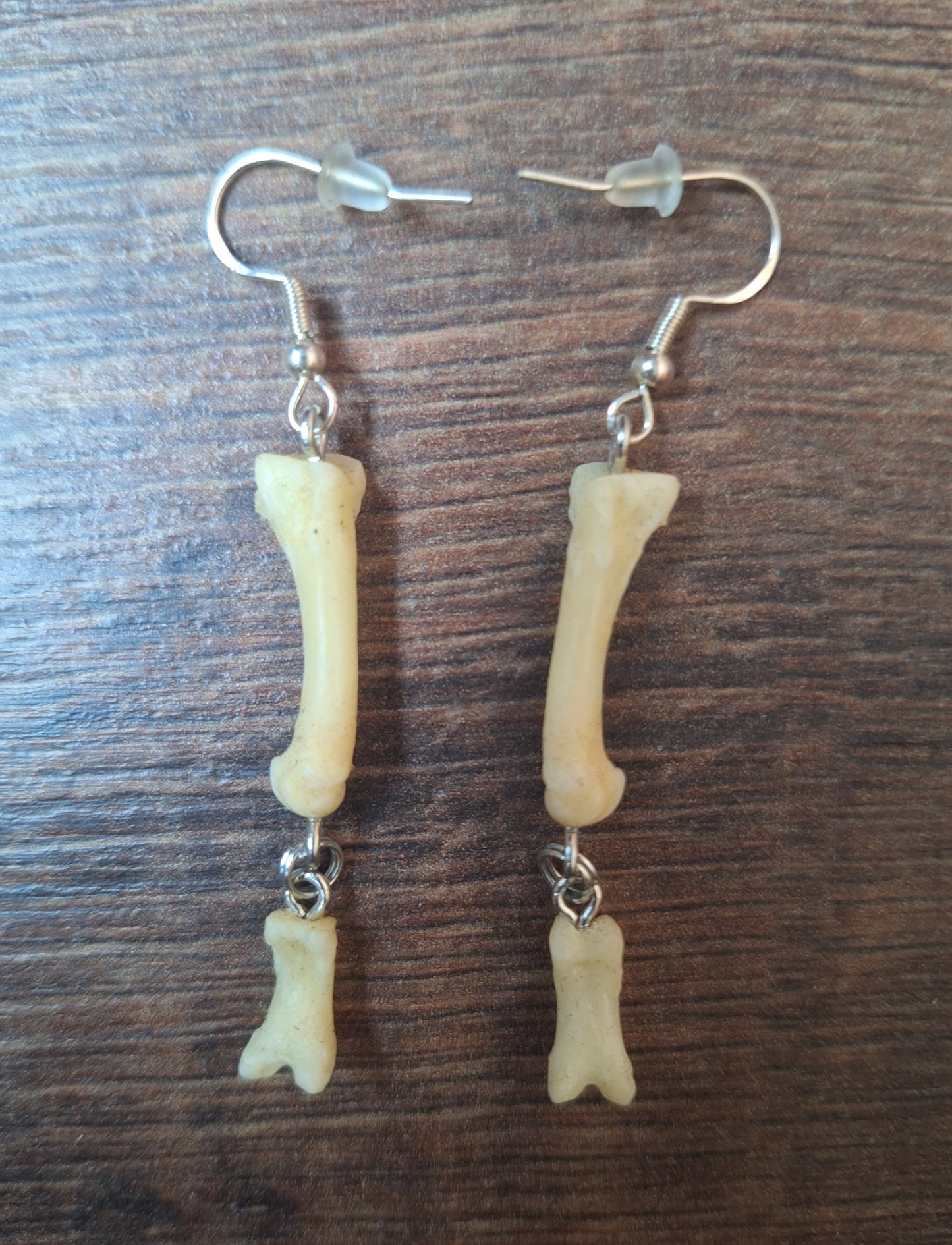 Badger foot bones amulet earrings