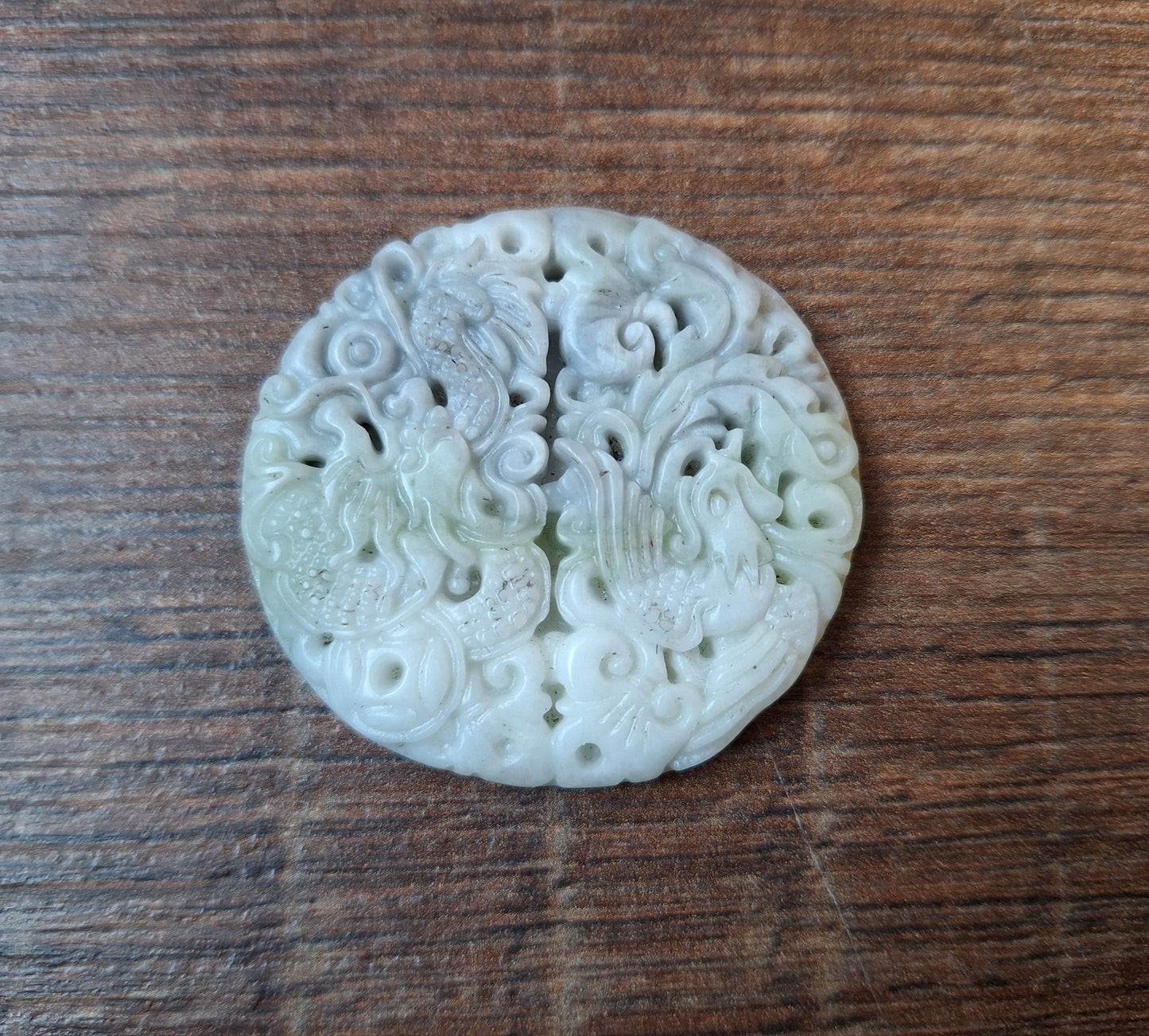 Jade pendant Dragon and Phoenix