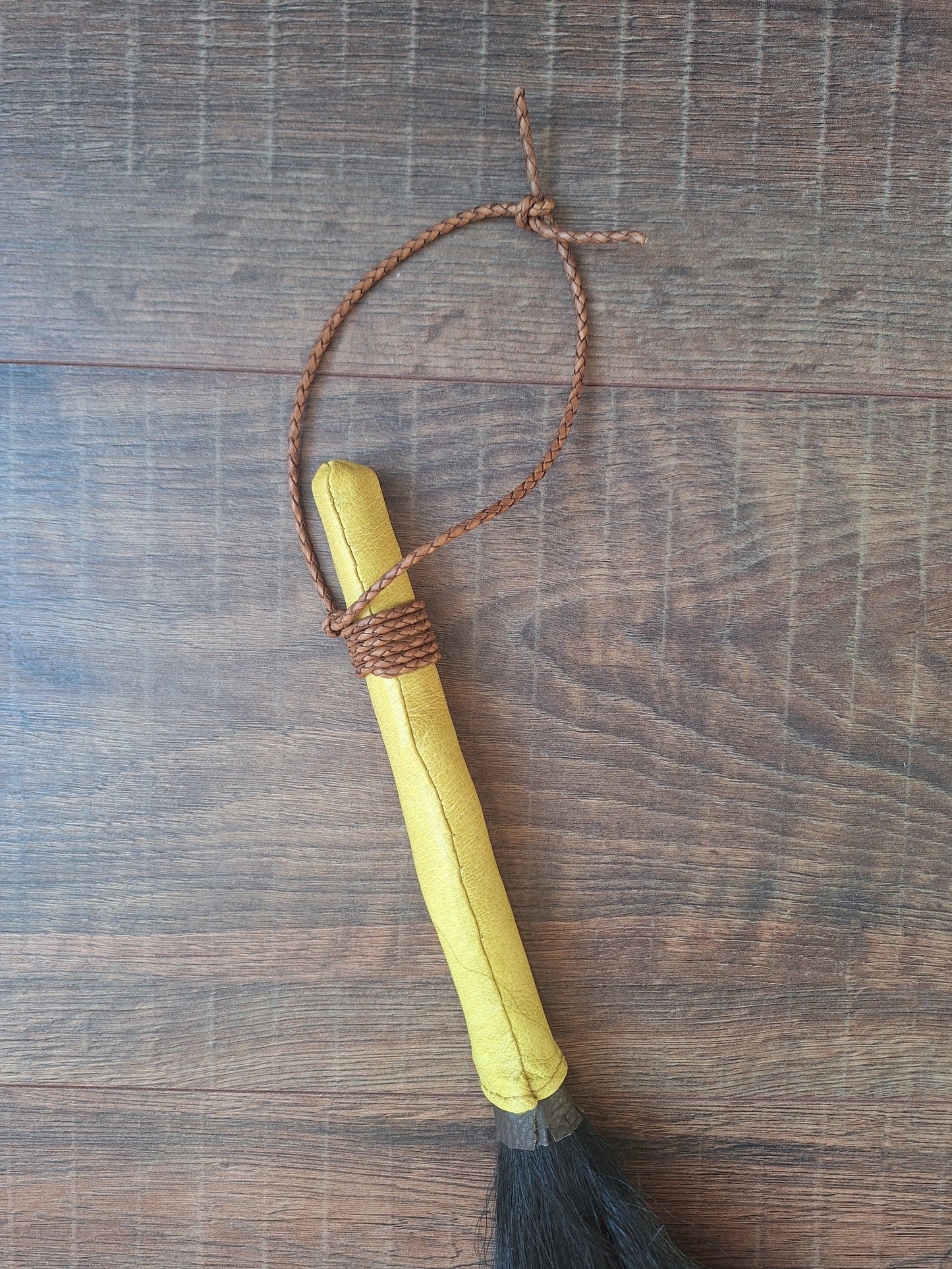 Yak tail shamanic whip