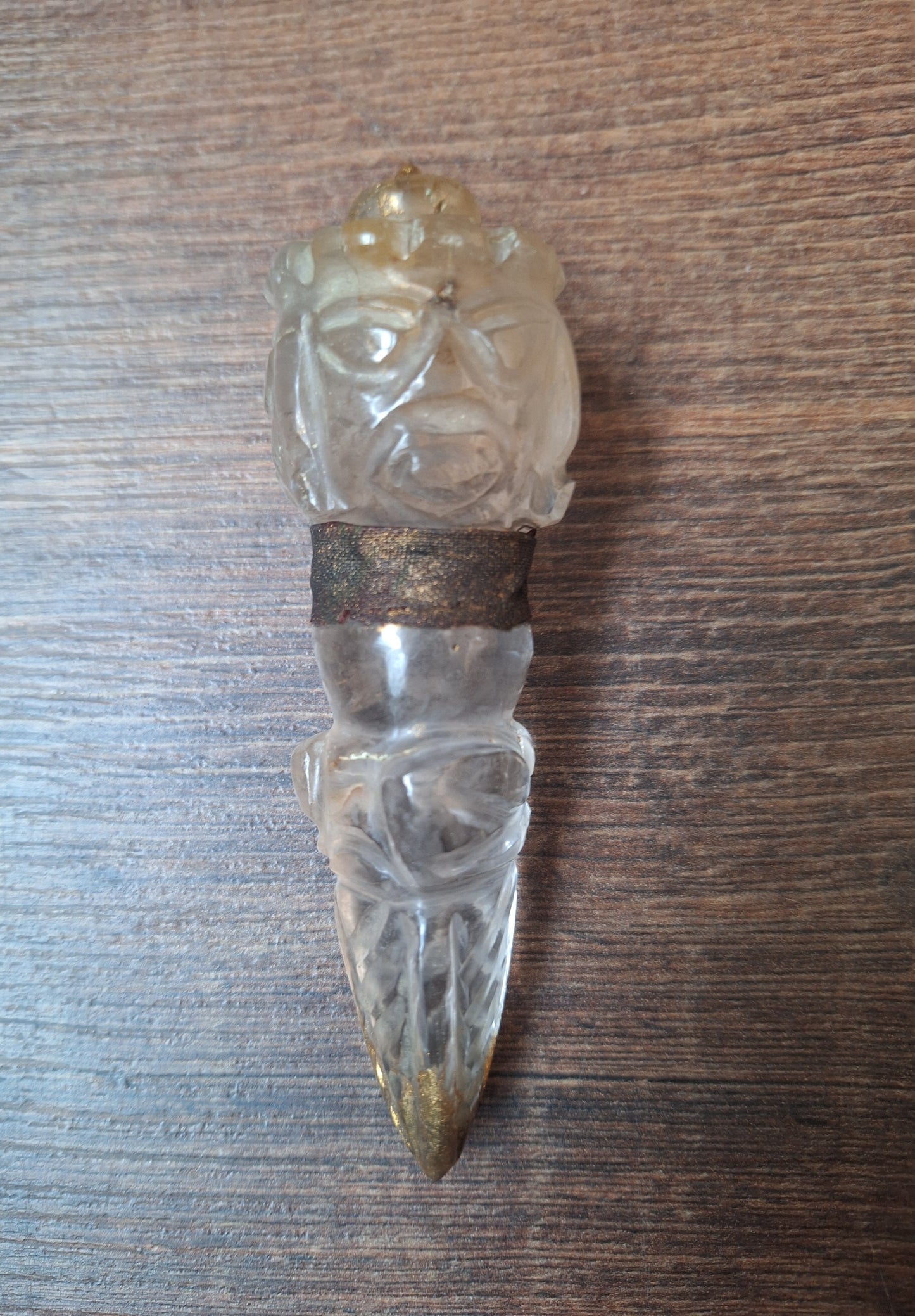 Vintage quartz crystal phurba #4