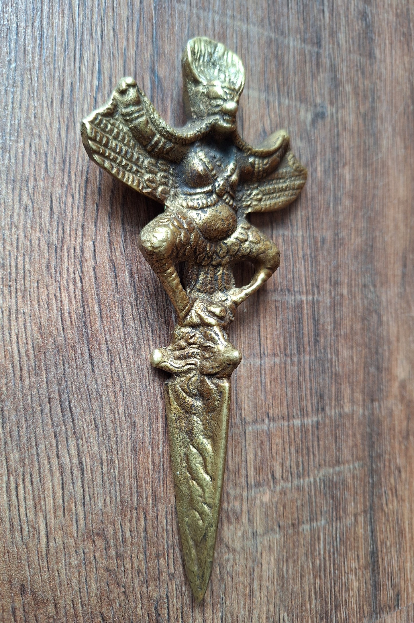 Vintage brass Garuda phurba #2