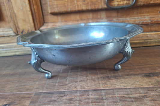 Vintage pewter bowl for burning incense or herbs #3