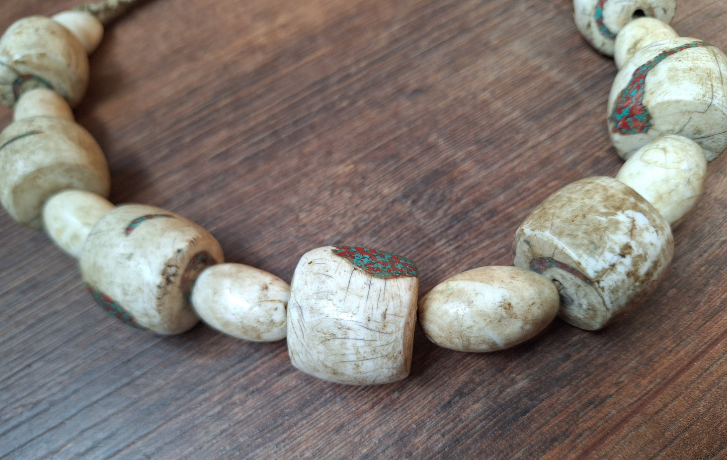 Old Nepalese conch shell necklace