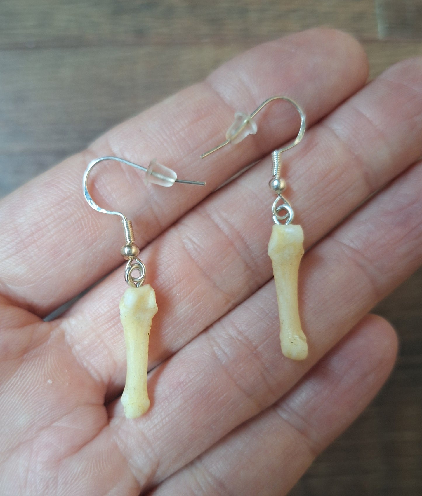 Badger foot bones amulet earrings