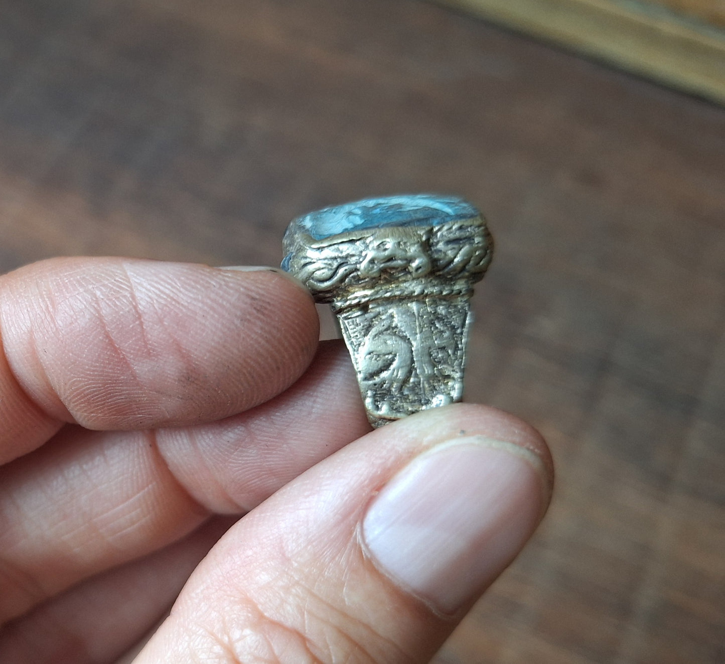 Vintage Kuchi tribal intaglio ring
