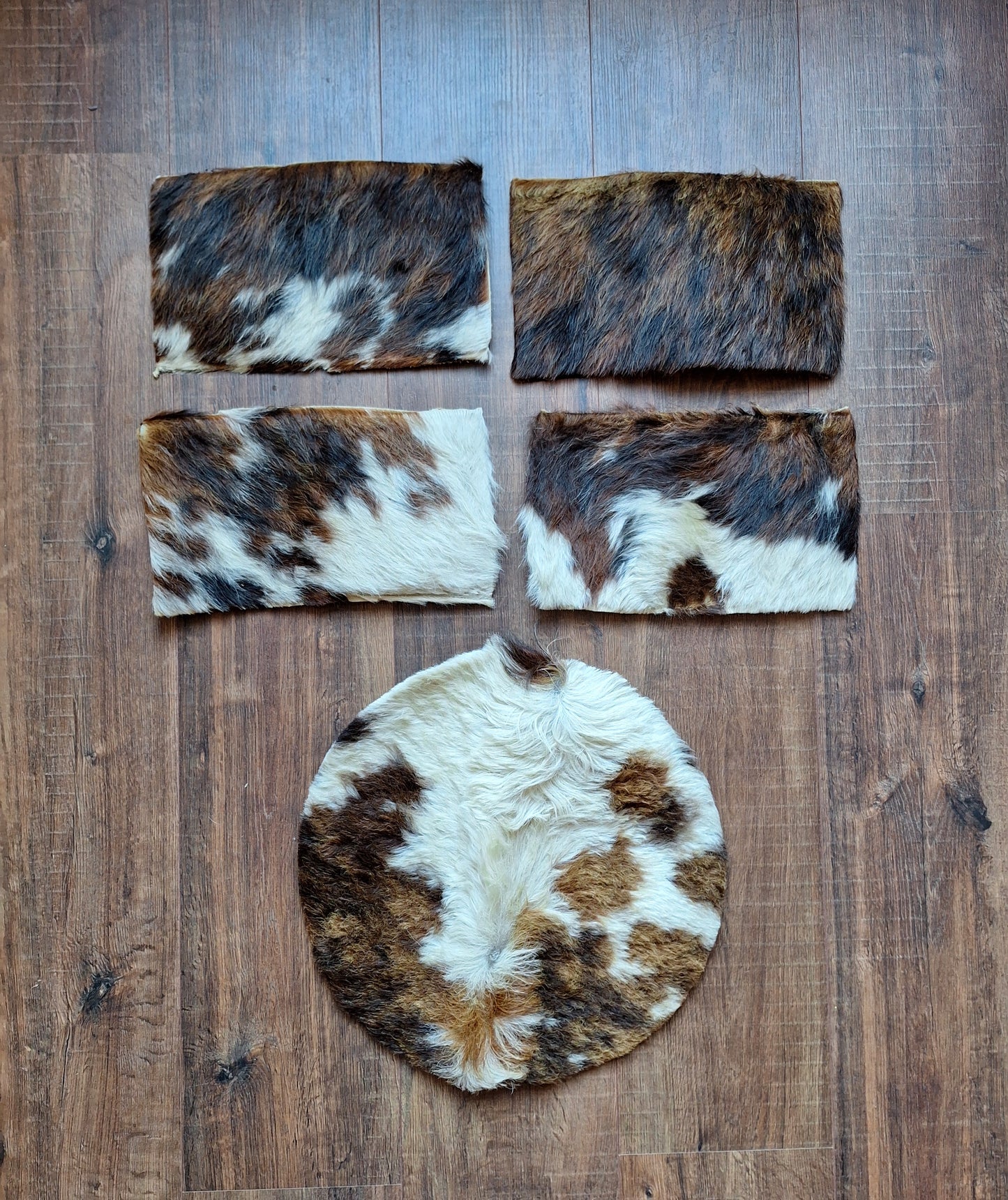 Cow hide crafting pieces