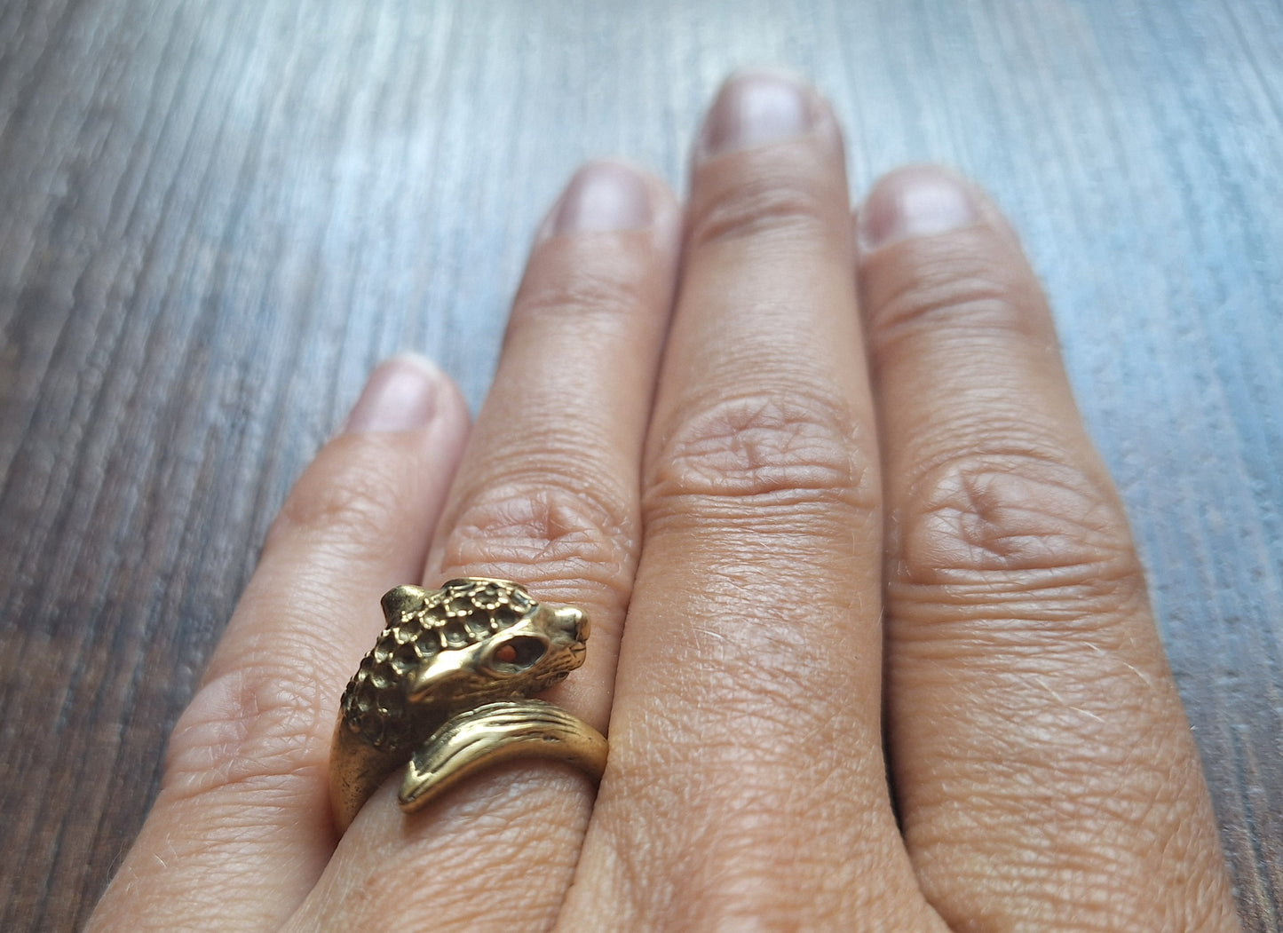 Brass ring Leopard