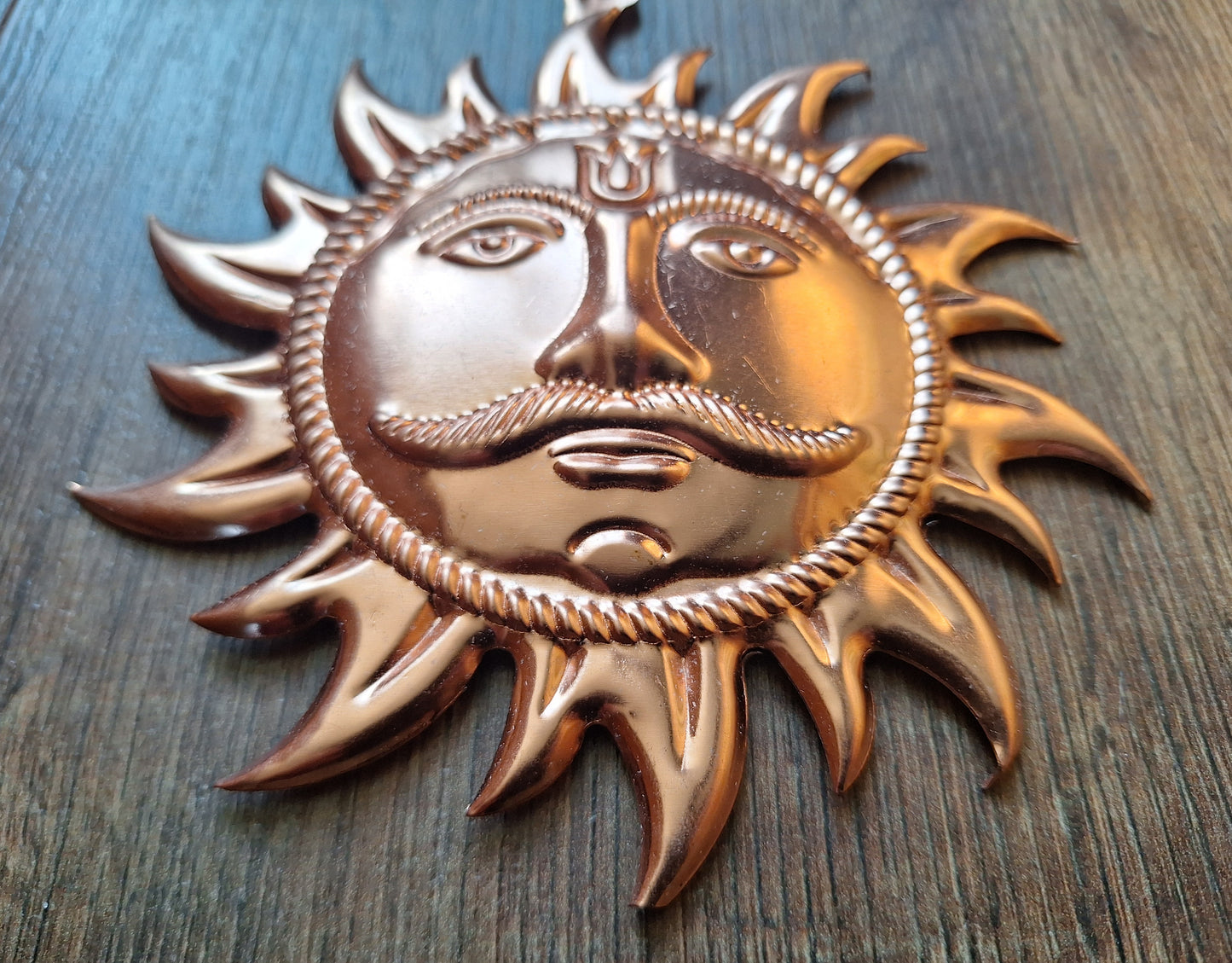 Red copper wallhanger / pendant Surya