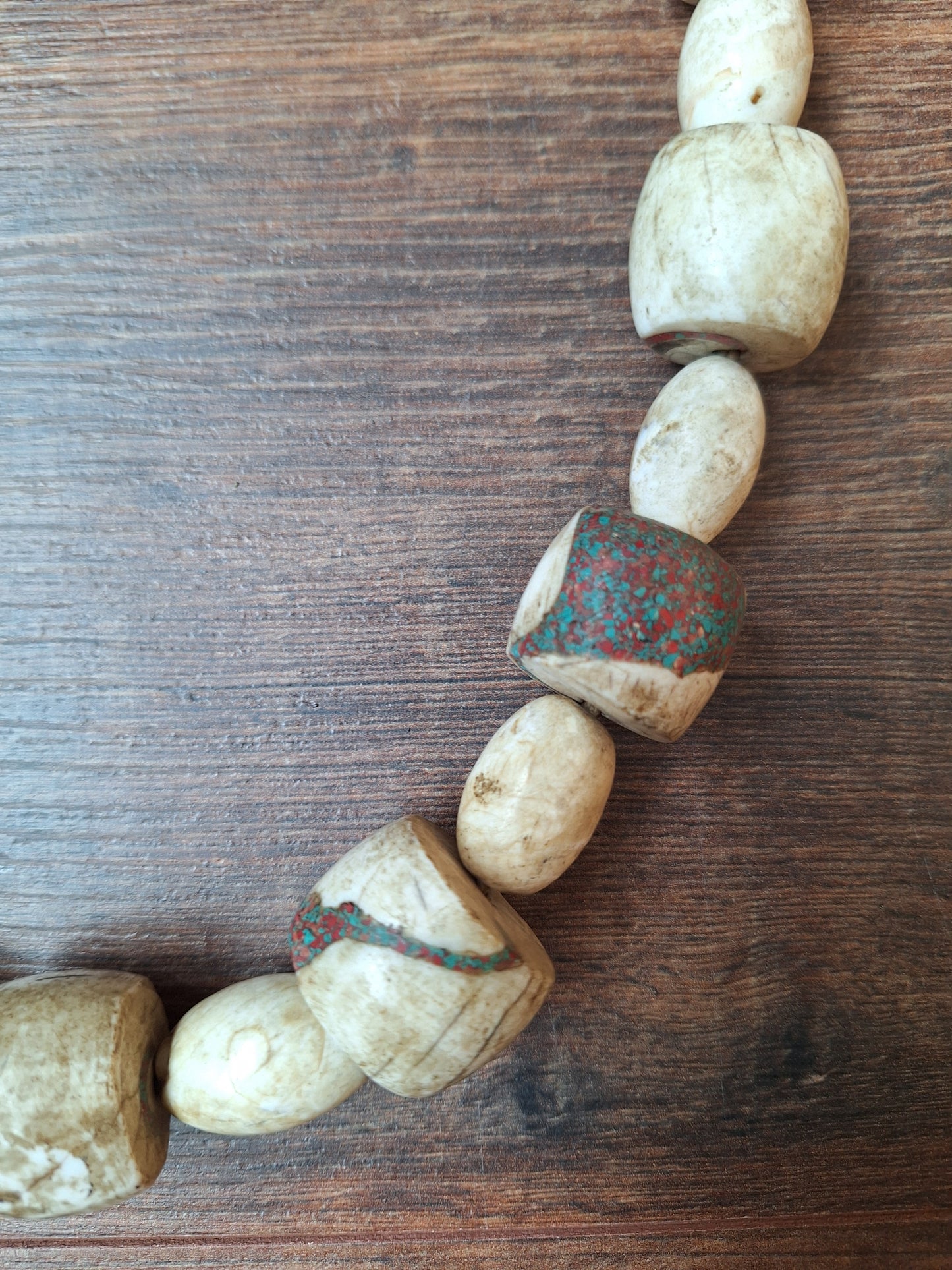 Old Nepalese conch shell necklace