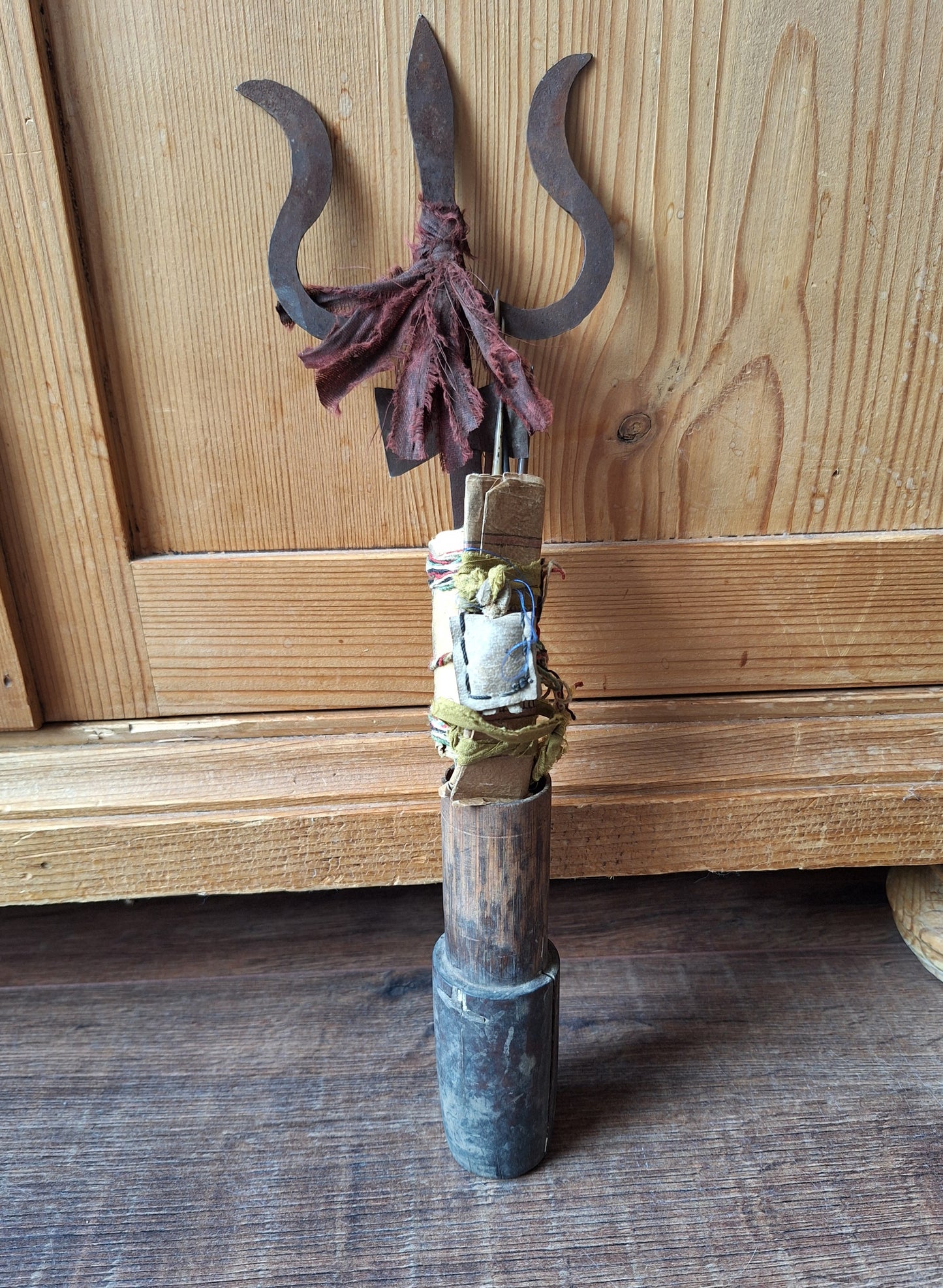 Old Nepalese shamanic trident set #4