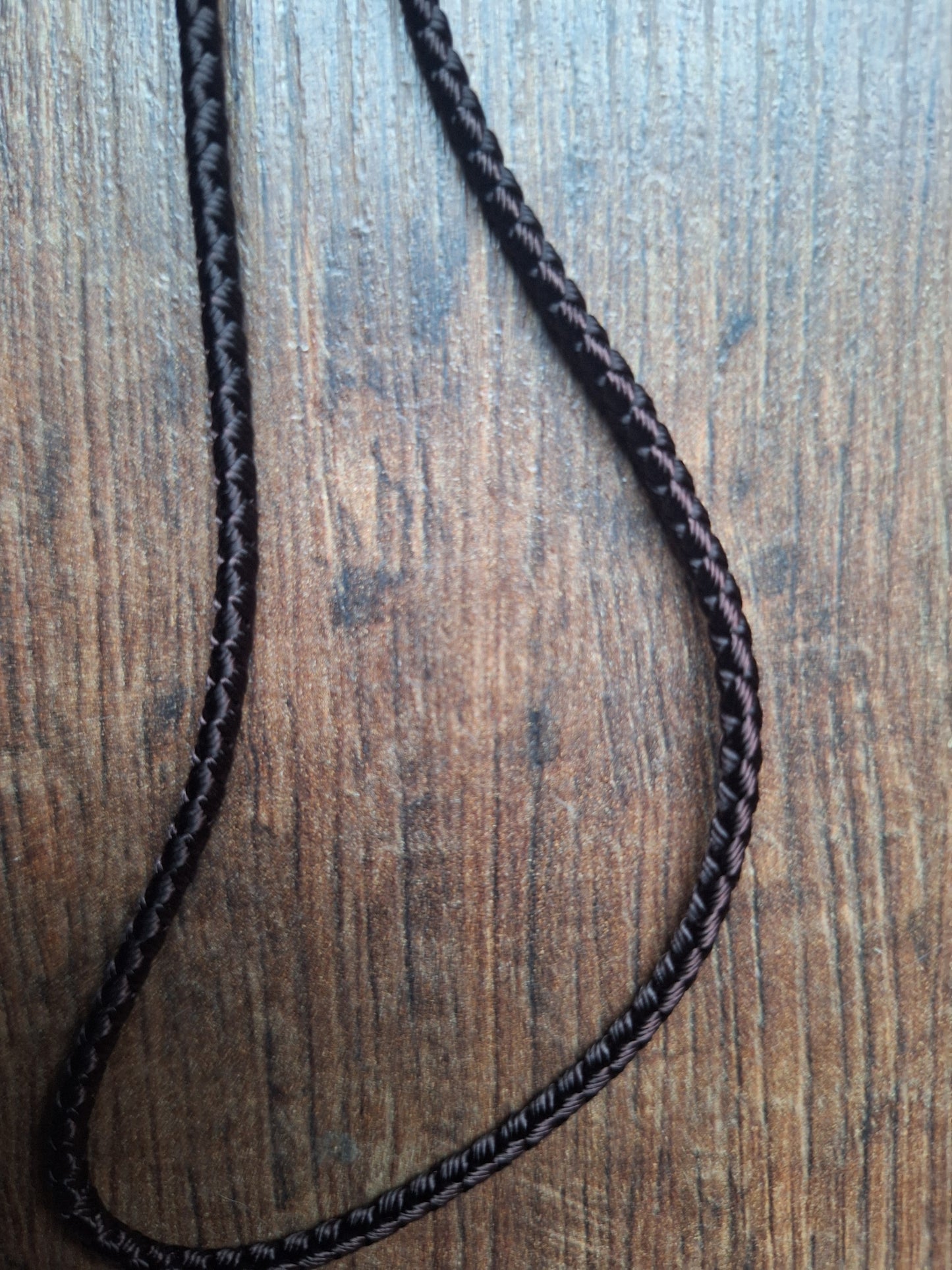 Amulet cord brown with jade beads
