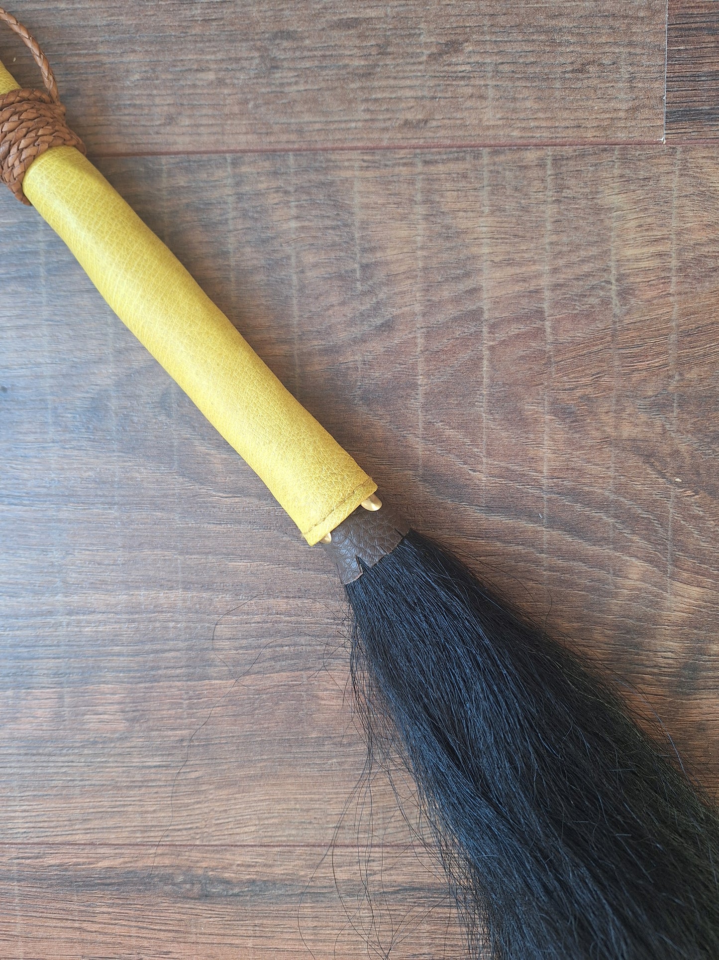 Yak tail shamanic whip