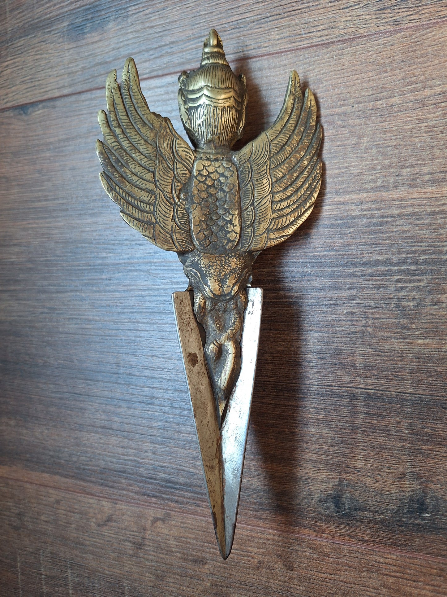 Vintage brass and iron Vajrakilaya phurba