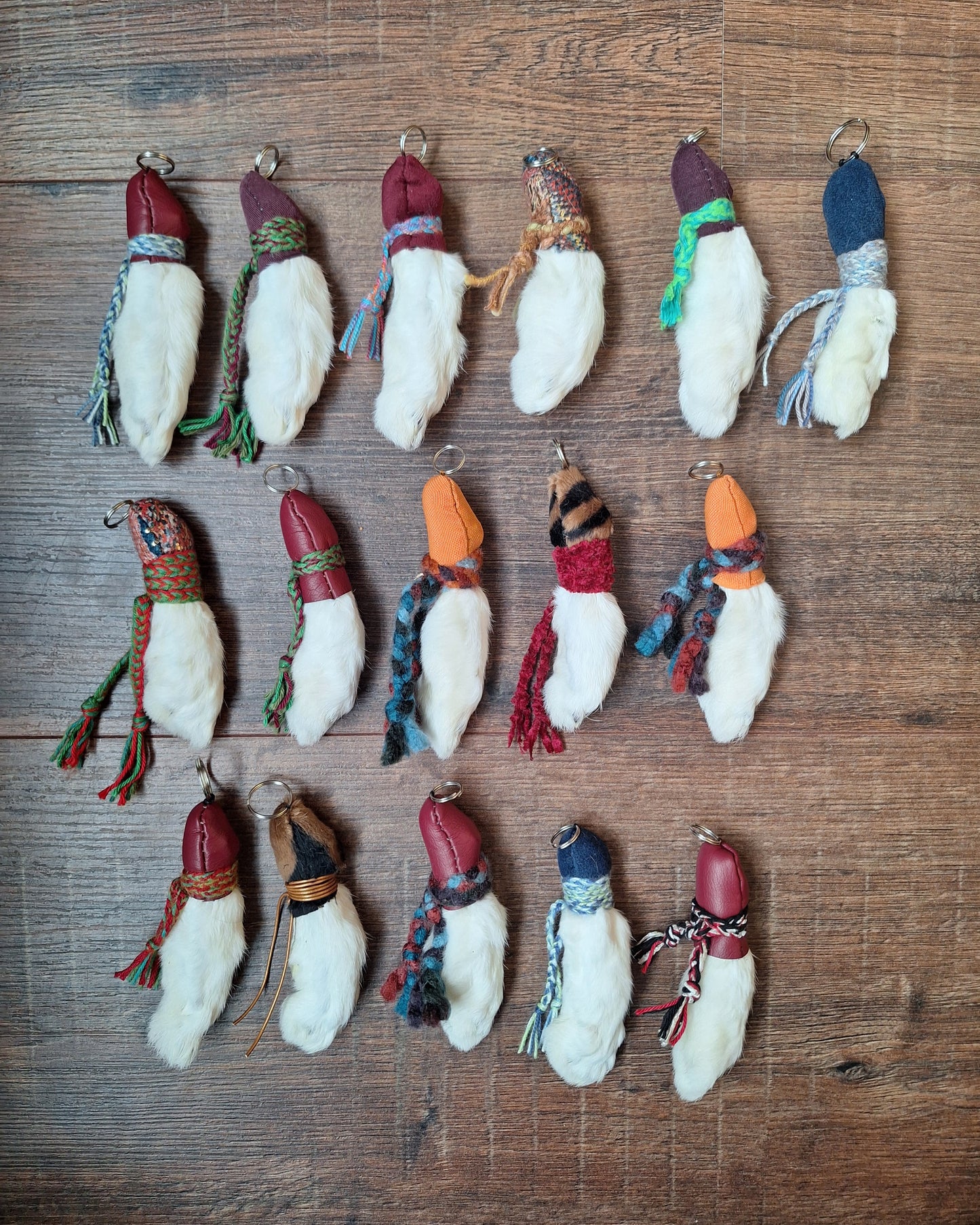 Rabbit paw pendants