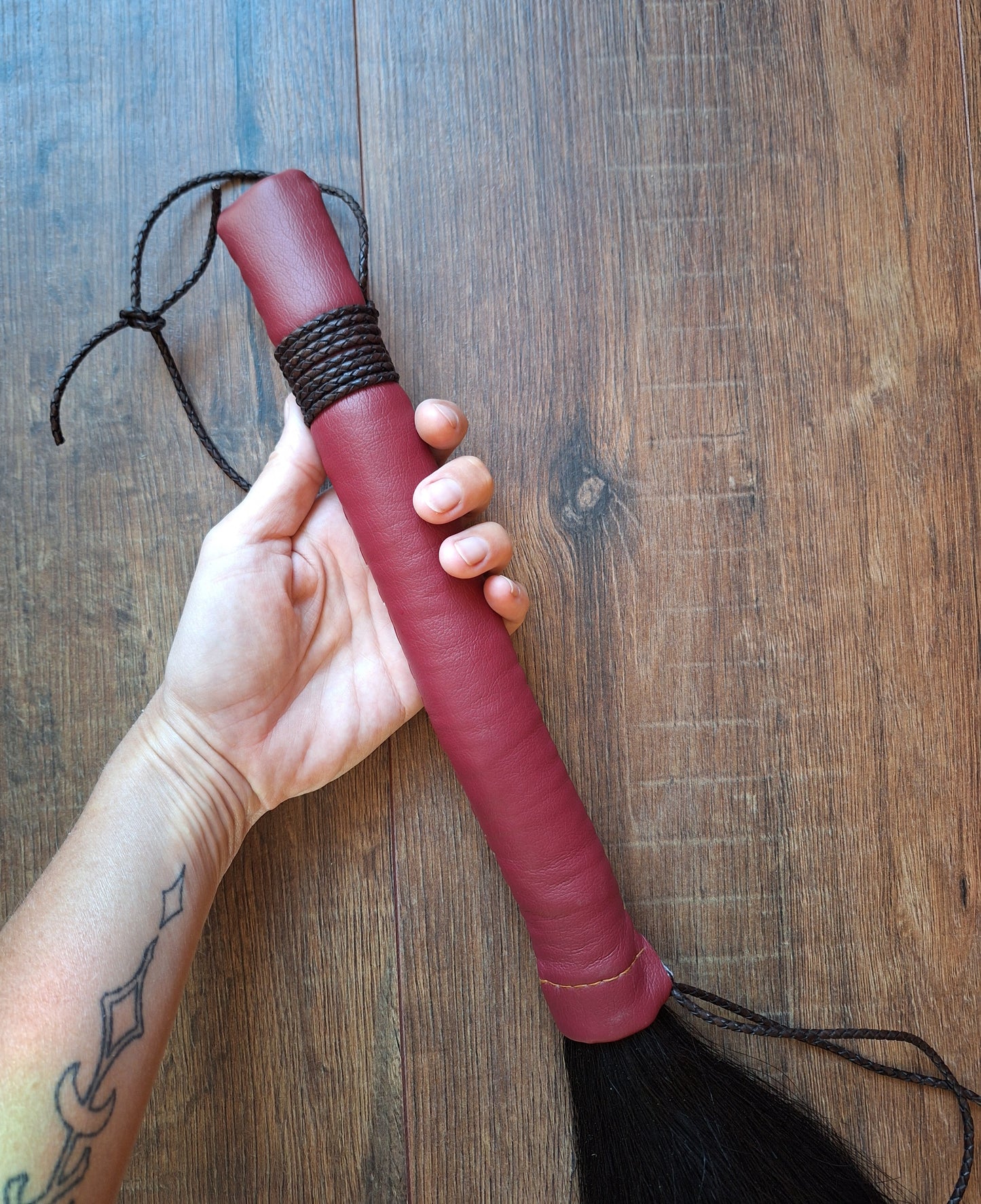 Horse tail shamanic whip