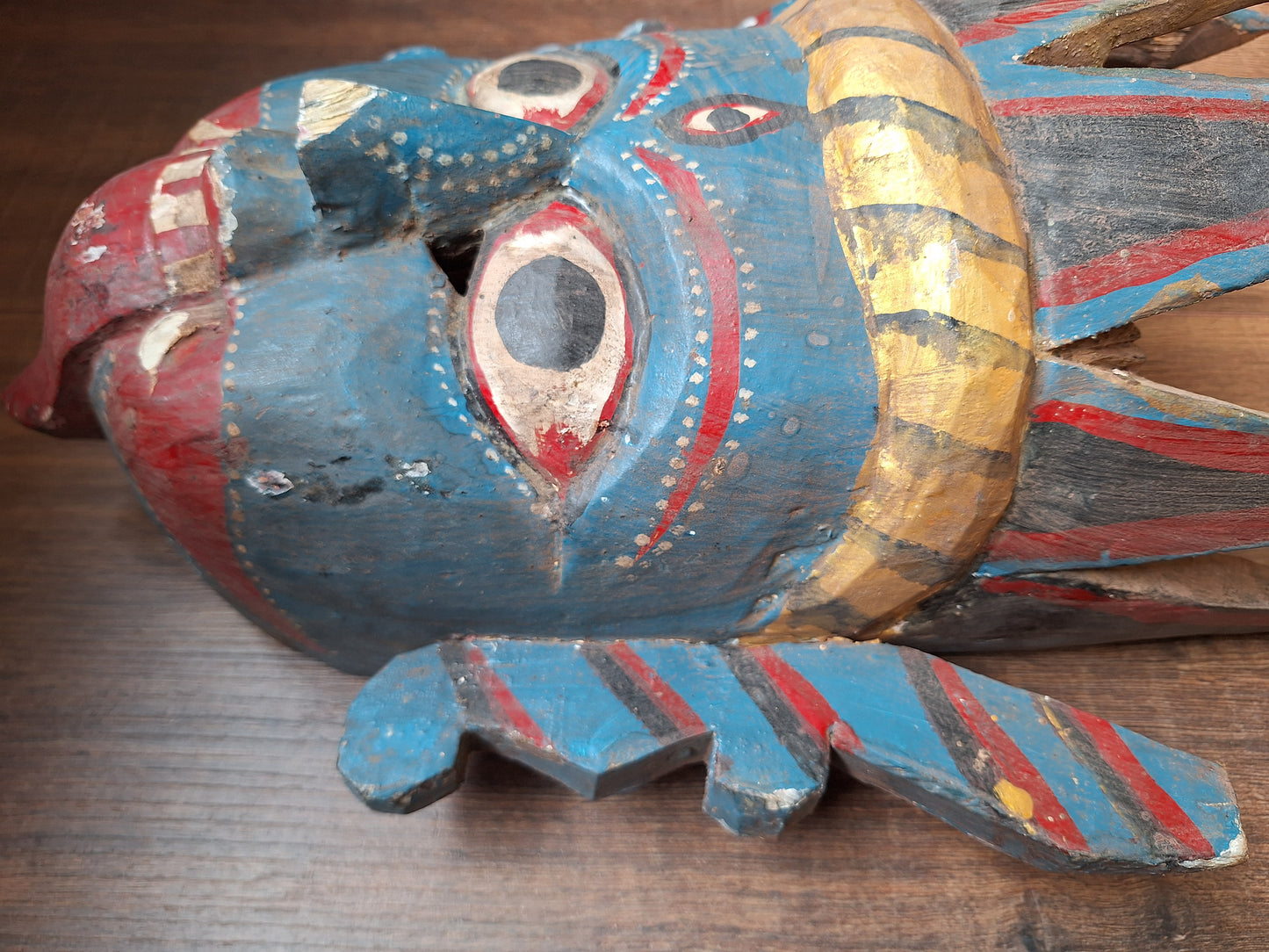 Vintage wooden Kali mask