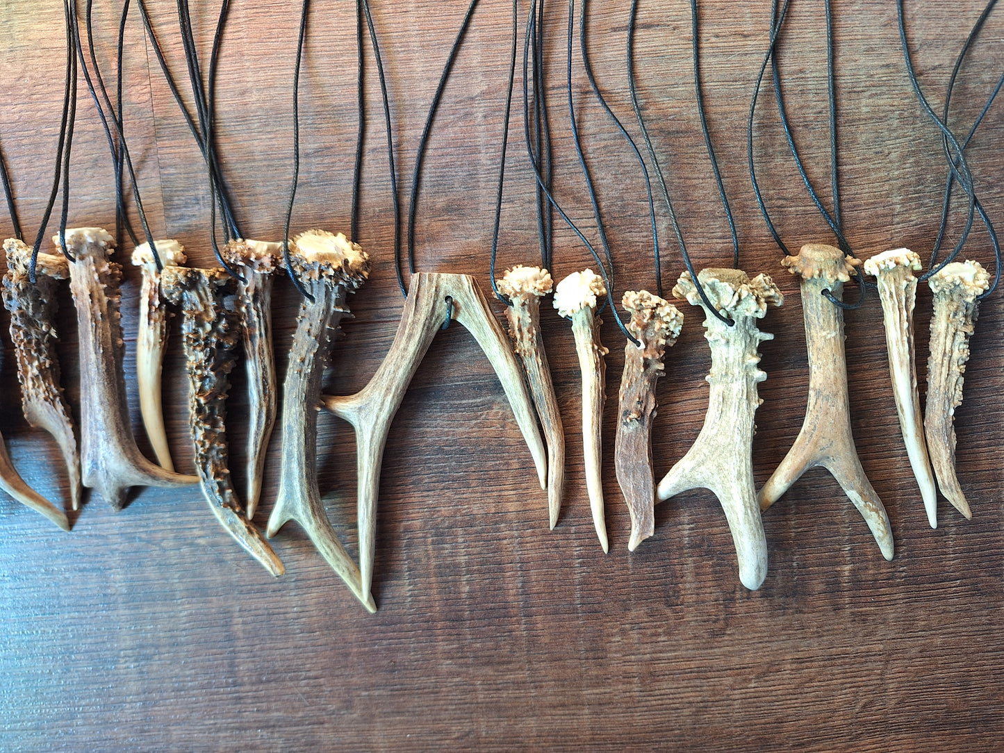 Roe deer antler necklaces