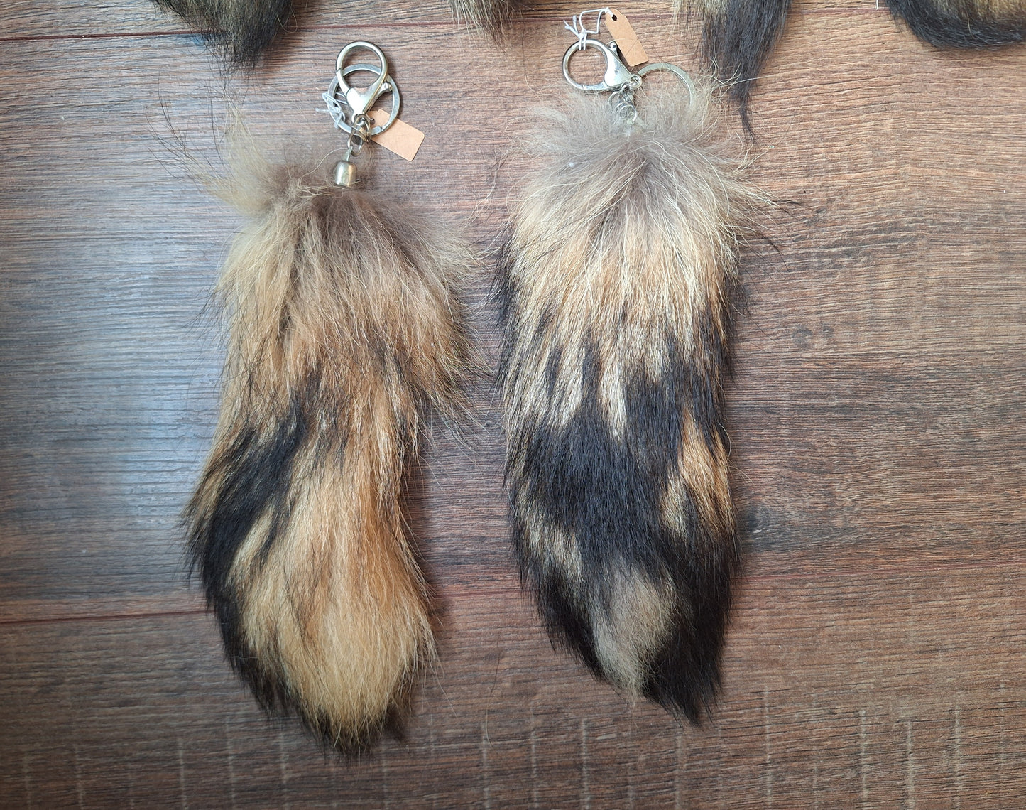 Fox tail tip keychains