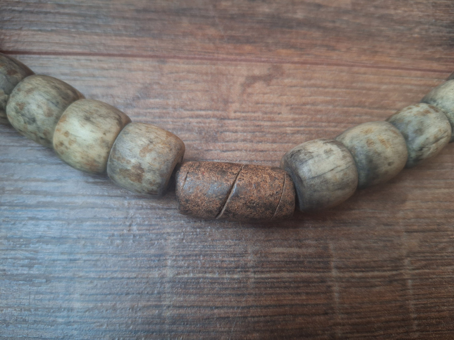 Old Nepalese bone bead necklace