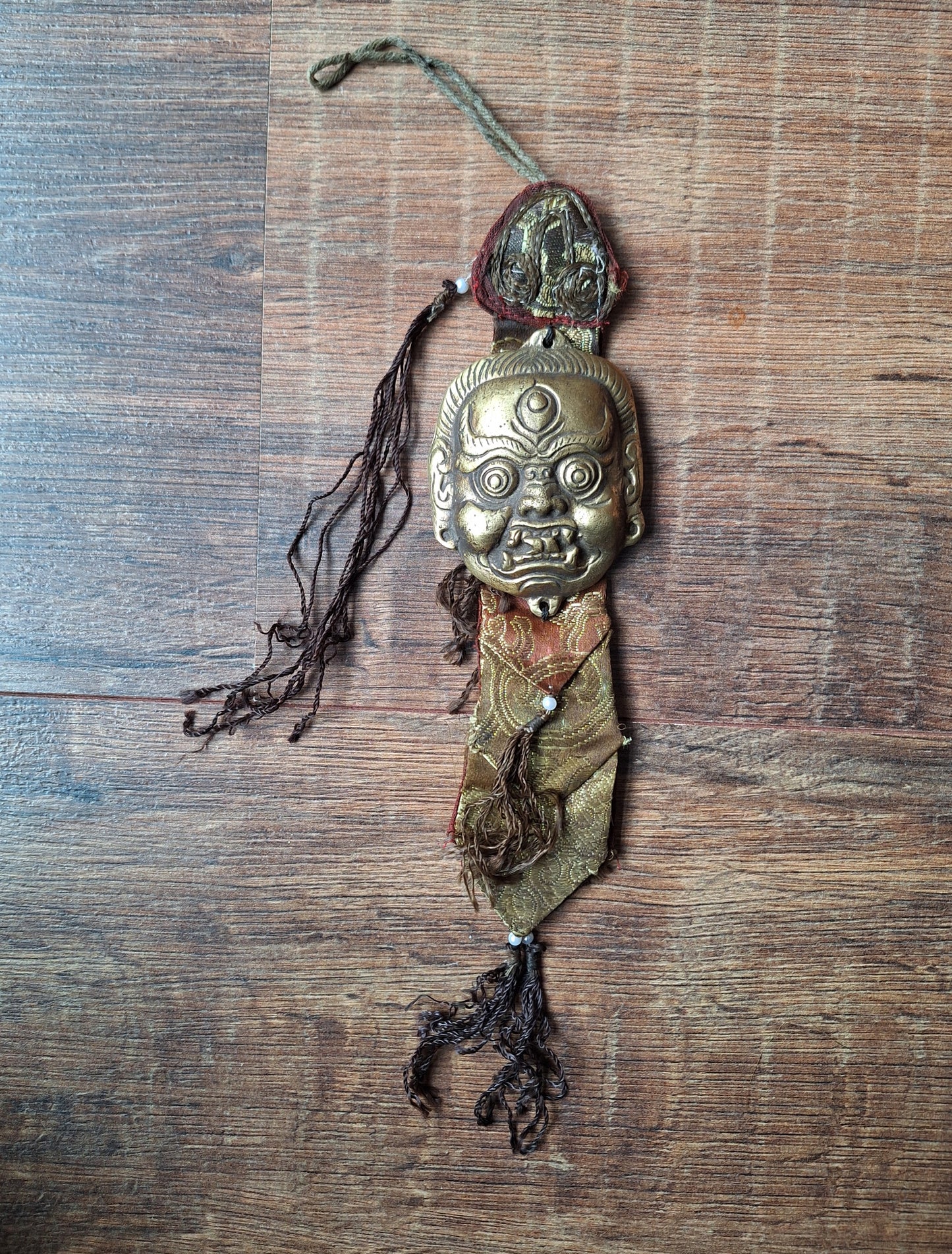 Vintage Tibetan amulet wallhanger Mahakala