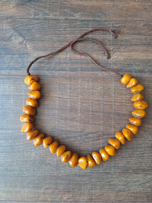 Vintage Nepalese copal beads strand #2