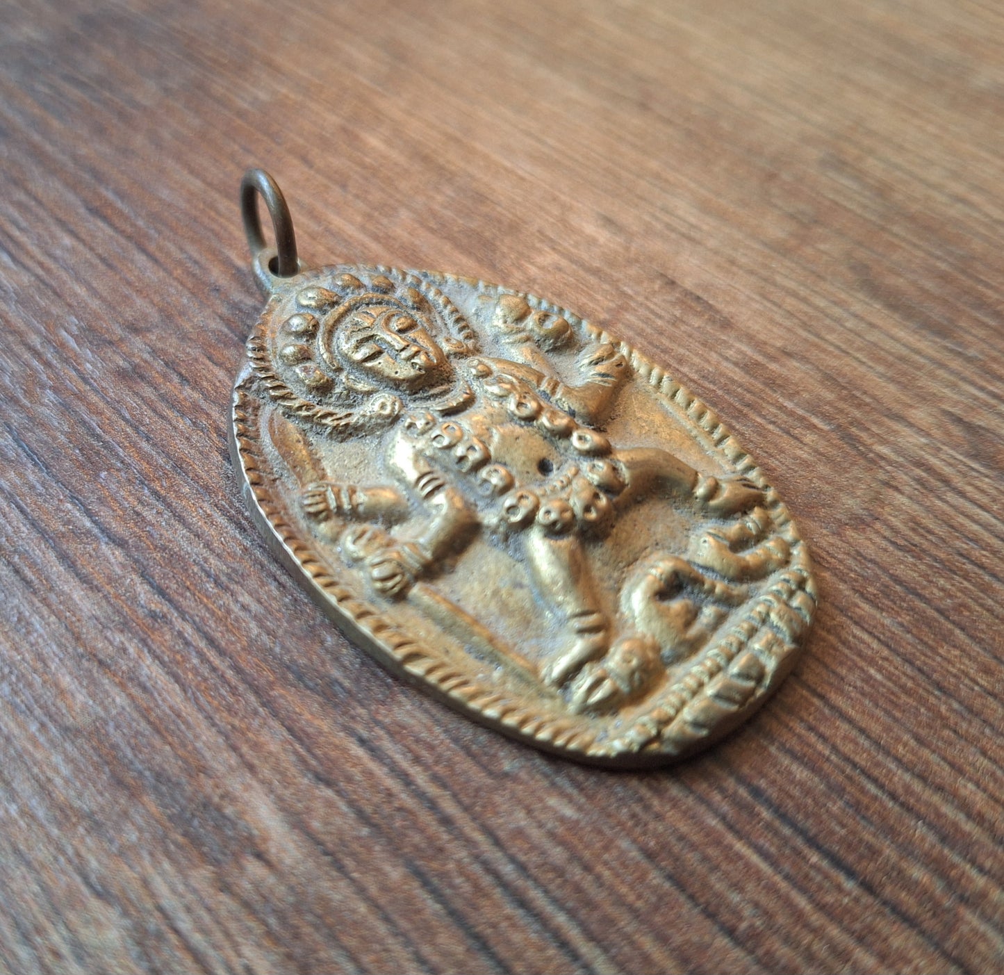 Vintage brass pendant Kali
