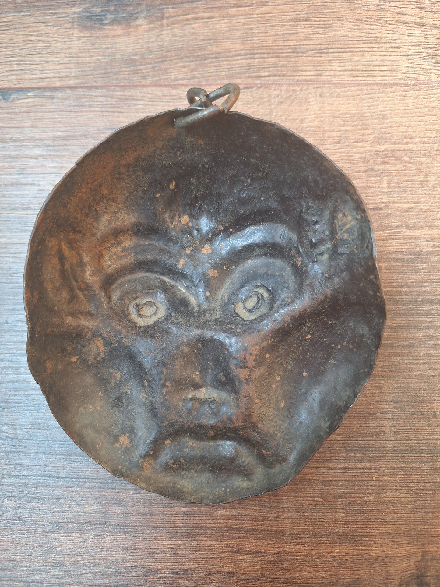 Vintage Nepalese iron spirit mask
