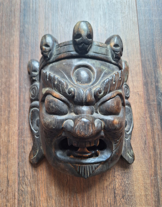 Vintage wooden Mahakala mask #11