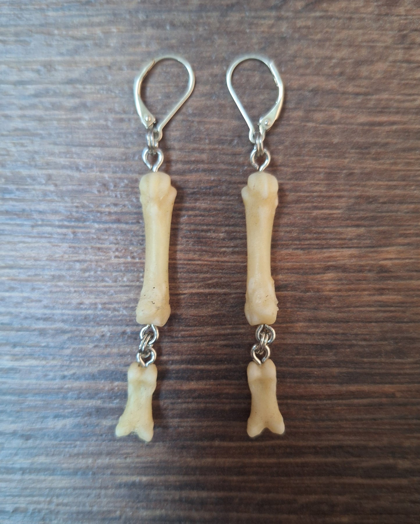 Badger foot bones amulet earrings