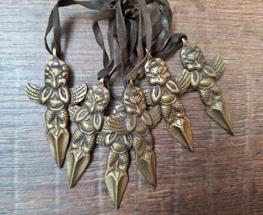 Vintage bronze phurba pendant Garuda